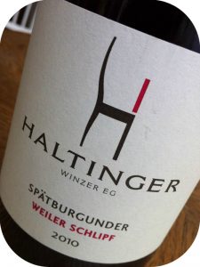2010 Haltinger Winzer EG, Spätburgunder Weiler Schlipf, Baden, Tyskland