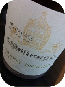 2011 Cave Vinicole Wolfberger, Riesling-Pinot Gris, Alsace, Frankrig