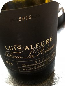 2015 Bodegas Luis Alegre, Finca La Reñana Blanco Fermentado en Barrica, Rioja, Spanien