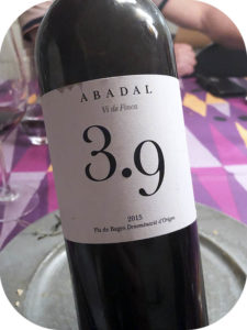 2015 Celler Abadal, Estate Wine Abadal 3.9, Catalonien, Spanien