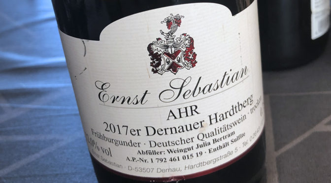 2017 Weingut Ernst Sebastian, Dernauer Hardtberg Frühburgunder, Ahr, Tyskland