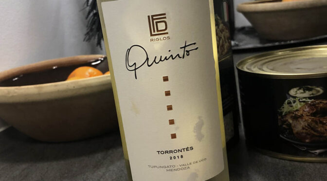 2018 Riglos Wines, Quinto Torrontés, Mendoza, Argentina