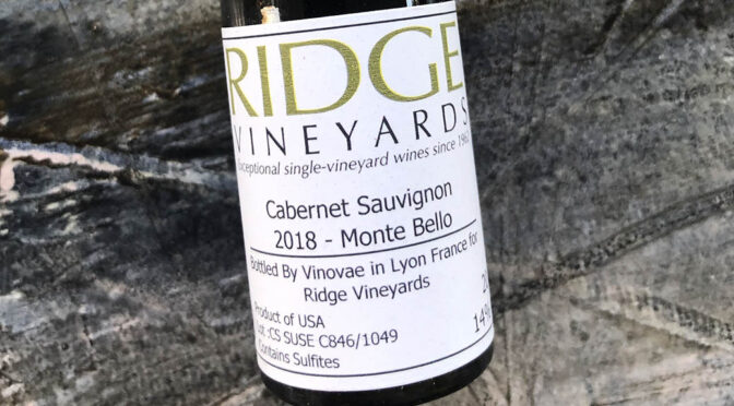 2018 Ridge Vineyards, Montebello Estate Cabernet Sauvignon, Californien, USA