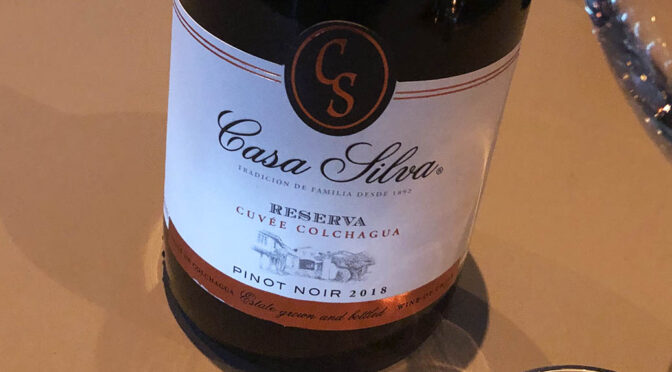 2018 Casa Silva, Pinot Noir Reserva Cuvée Colchagua, Colchagua, Chile