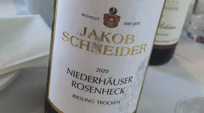 2020 Weingut Jakob Schneider, Niederhäuser Rosenheck Riesling Trocken, Nahe, Tyskland