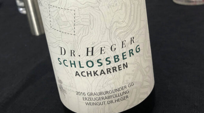 2016 Weingut Dr. Heger, Achkarrer Schlossberg Grauburgunder GG, Baden, Tyskland