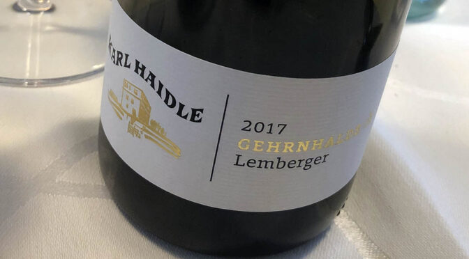 2017 Weingut Karl Haidle, Stettener Mönchberg Gehrnhalde Lemberger GG, Württemberg, Tyskland