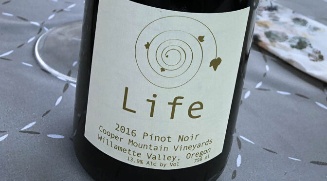 2016 Cooper Mountain Vineyards, Life Pinot Noir, Oregon, USA