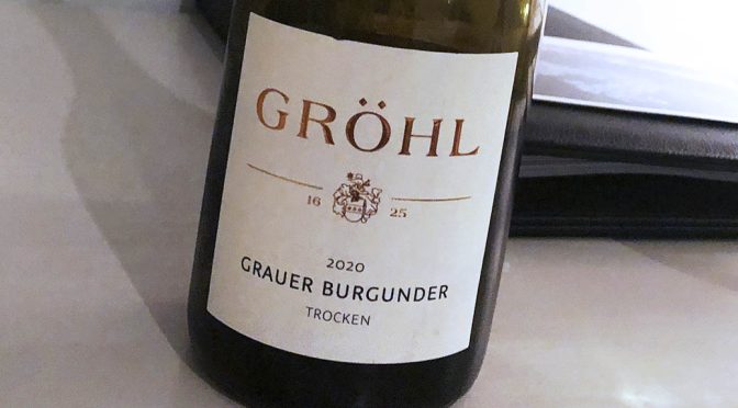 2020 Weingut Gröhl, Grauer Burgunder, Rheinhessen, Tyskland