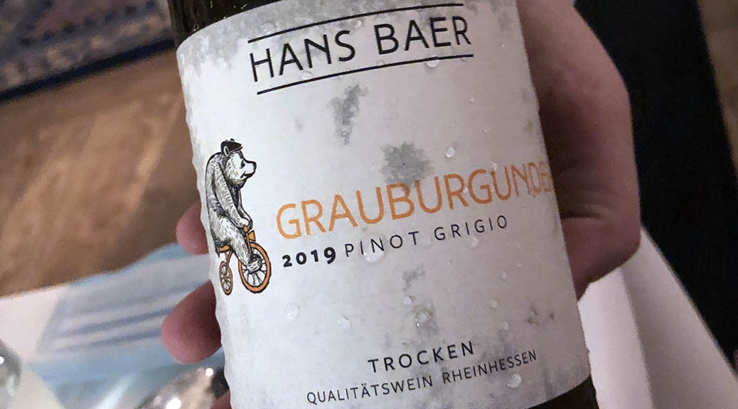 2019 Weinkellerei Hechtsheim, Hans Baer Grauburgunder, Rheinhessen,  Tyskland - Houlbergs Vinblog