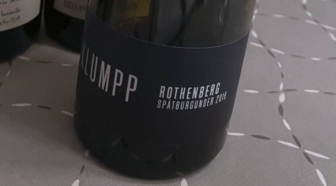 2018 Weingut Klumpp, Bruchsaler Rothenberg Spätburgunder, Baden, Tyskland