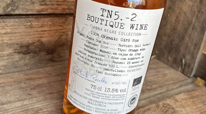 2019 Tianna Negre, TN5.2 Boutique Orange Wine Organic Giró Ros, Mallorca, Spanien