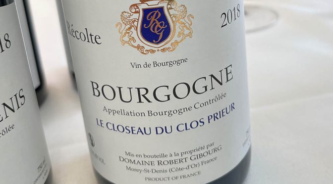 2018 Domaine Robert Gibourg, Bourgogne Rouge Le Closeau de Clos Prieur, Bourgogne, Frankrig