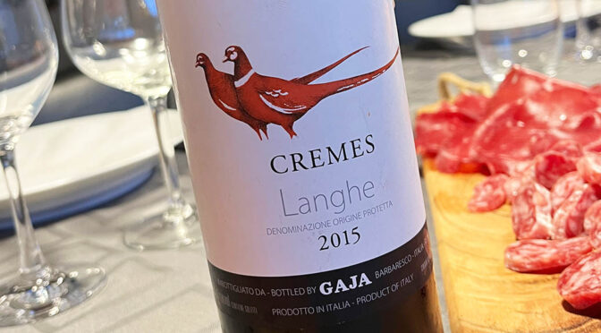 2015 Angelo Gaja, Langhe Cremes, Piemonte, Italien