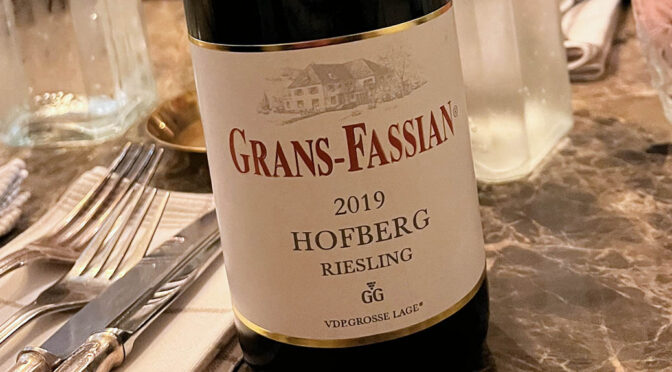 2019 Weingut Grans-Fassian, Dhroner Hofberg Riesling GG, Mosel, Tyskland