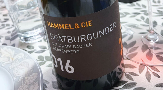 2016 Weingut Hammel & Cie, Kleinkarlbacher Herrenberg Spätburgunder, Pfalz, Tyskland